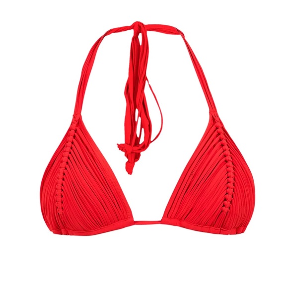 PQ SWIM Isla Bikini Set (Triangle Macrame Top and Basic Ruched Bottom) in Milos - Picture 5 of 16